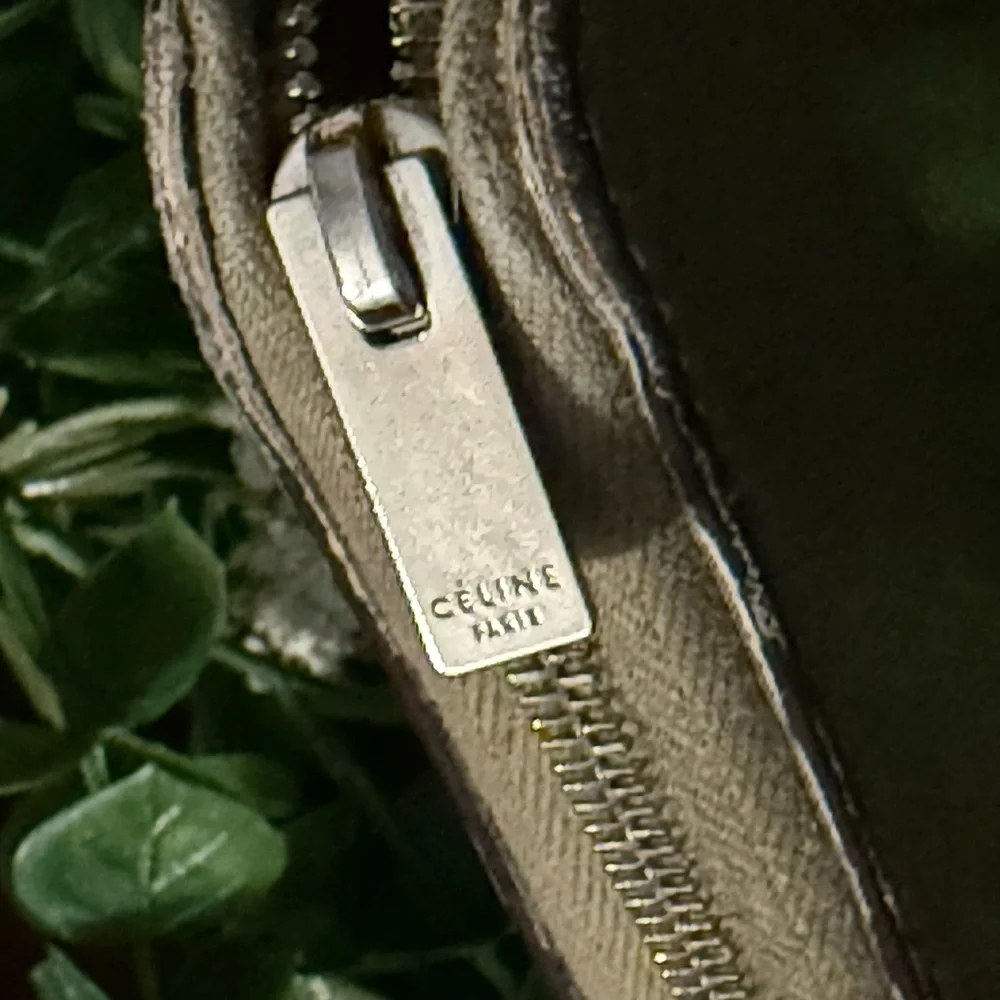 Celine Yellow and Gray Leather Wallet